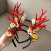 Cute Women's Antlers Synthetic Resin Cloth Hair Band