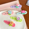 cute spring and summer new frosted flower duckbill clip Tulip hairpin candy color side clip  headdress for women