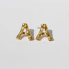 1 Pair Simple Style Classic Style IG Style Letter Plating Brass 24K Gold Plated Ear Studs