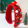 Christmas Elegant Classic Style Women's Santa Claus Snowflake Alloy Inlay Resin Rhinestones Hair Band