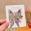 cute fashion sweet butterfly alloy metal artificial pearls hair clip