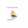 Jewelry Simple Style Triangle Square Oval 304 Stainless Steel 14K Gold Plated Open Rings