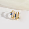 1 Pair Elegant Simple Style Commute Geometric Copper Zircon 14K Gold Plated Earrings