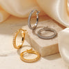 1 Pair Hip-Hop Simple Style Circle Plating Inlay Copper Zircon K Gold Plated Earrings