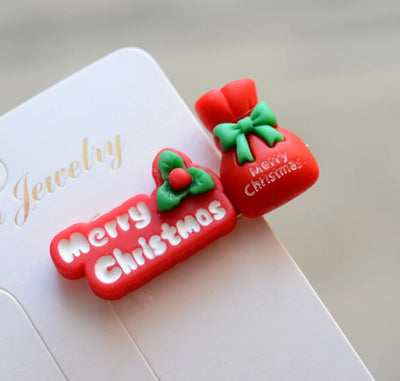 Christmas Fashion Girl'S Christmas Tree Arylic Hair Clip