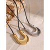 Jewelry Simple Style U Shape Solid Color 304 Stainless Steel Plating Stainless Steel Necklaces