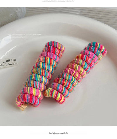 Wool telephone line head rope hair braiding artifact  new rubber band Japanese straight hair band dopamine hair accessories