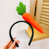 Girl'S Simple Style Carrot Plush Mixed materials Handmade Hair Band