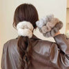 Women's Korean Style Solid Color Plush Hair Tie