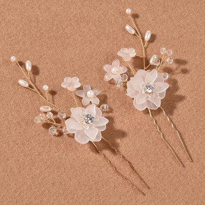 -style handmade bridal headdress pearl flower twist bead hair comb hair pin suit wedding dress accessories