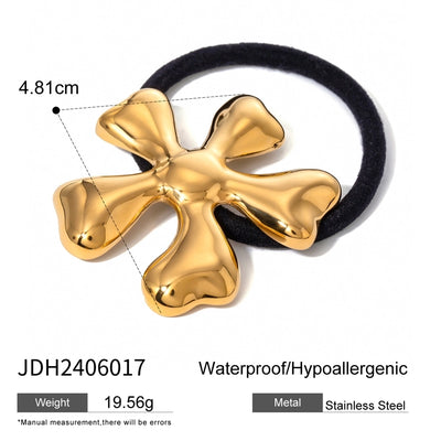 Women's Elegant Luxurious Classic Style Flower 304 Stainless Steel Hair Tie