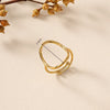 Jewelry Simple Style Geometric 304 Stainless Steel Freshwater Pearl 18K Gold Plated Inlay Rings