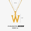 Jewelry Simple Style Cool Style letter 304 Stainless Steel 18K Gold Plated Plating Pendant Necklace