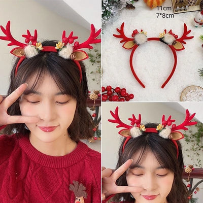 Christmas Cute Sweet Women's Antlers Imitation Antlers Flocking Hair Band