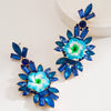 1 Pair Glam Vintage Style Baroque Style Flower Inlay Alloy Resin Rhinestones Glass 14K Gold Plated Drop Earrings