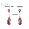 1 Pair Glam Luxurious XUPING Geometric Copper 18K Gold Plated Drop Earrings