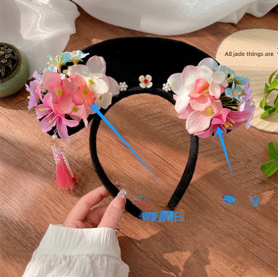 Gege hairband palace style noble flag head hoop Zhen Huan legend empress imperial concubine hairpin performance props headdress hair accessories