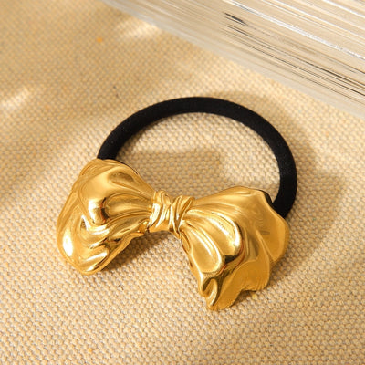 Simple Style Classic Style Women's Geometric Semi-Circular Arc Bow Knot 304 Stainless Steel Titanium Steel Hair Tie