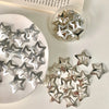 y2k Millennium Wind Bright Silver Five-pointed Star Girl's Side Bangs Girl's  Hairpin Star Hairpin Headdress