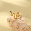 Jewelry Retro Simple Style Snake 304 Stainless Steel Open Rings