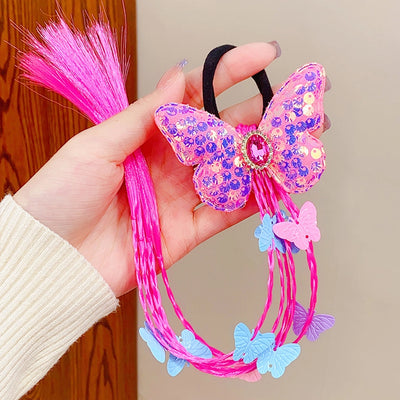 children&#39;s cartoon  color wig hair rope headdress cheap scrunchies