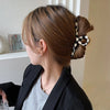 fashion geometric barrettes cellulose acetate metal cross plaid hair claw headdress