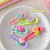 cute spring and summer new frosted flower duckbill clip Tulip hairpin candy color side clip  headdress for women