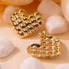 1 Set Novelty Classic Style Streetwear Geometric Heart Shape Bow Knot Inlay 304 Stainless Steel Pearl Imitation Gold  Ear Studs