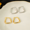 1 Pair Elegant Vacation Commute Solid Color Copper 14K Gold Plated White Gold Plated Earrings