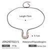 Jewelry Simple Style U Shape Solid Color 304 Stainless Steel Plating Stainless Steel Necklaces