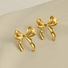 1 Pair Sweet Bow Knot 304 Stainless Steel Ear Studs