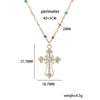 Simple Style Shiny Cross 18K Gold Plated Rhinestones 304 Stainless Steel Alloy  Pendant Necklaces