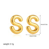 1 Pair Classic Style Letter 304 Stainless Steel Ear Studs