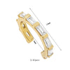 1 Pair Elegant Simple Style Geometric Copper Zircon 24K Gold Plated Drop Earrings Ear Cuffs Ear Studs