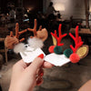 Christmas hairpin new plush Christmas flocking Elk Horn hairpin hair accessories children's holiday dress headdress