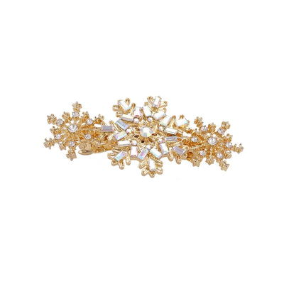 Christmas Simple Style Women's Snowflake Alloy Inlay Zircon Hair Clip