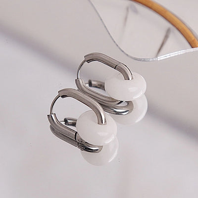 1 Pair Retro Simple Style Geometric Polishing 304 Stainless Steel Drop Earrings