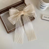 women's simple style bow knot cloth braid hair clip