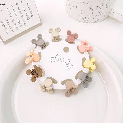 cartoon style heart shape flower resin hair clip 1 set