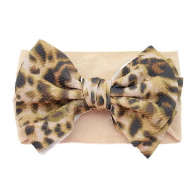 casual plaid bow knot cloth hair band