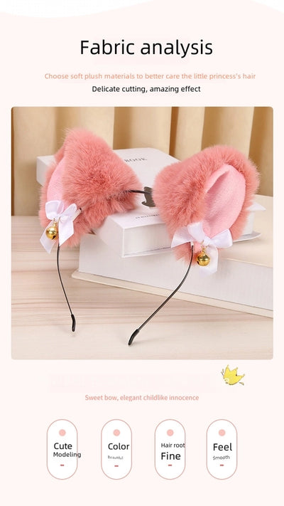 Cute Plush Cat Ear Hairband Autumn and Winter New Cat Rabbit Ear Fox Beast Ear Sexy Anchor Bell Headwear