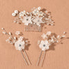 -style handmade bridal headdress pearl flower twist bead hair comb hair pin suit wedding dress accessories