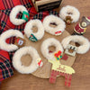 Christmas Cute Classic Style Women's Christmas Tree Santa Claus Christmas Socks Plush Hair Tie