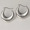 1 Pair Simple Style Commute Geometric Plating 304 Stainless Steel Earrings