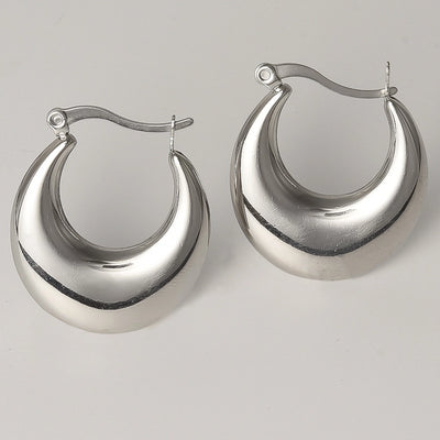 1 Pair Simple Style Commute Geometric Plating 304 Stainless Steel Earrings