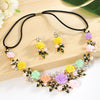 Women's Vacation Beach Sweet Flower Alloy Inlay Rhinestones Pearl Hair Band Earrings