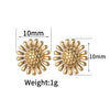 1 Piece IG Style Elegant Streetwear Flower 304 Stainless Steel 18K Gold Plated Ear Studs