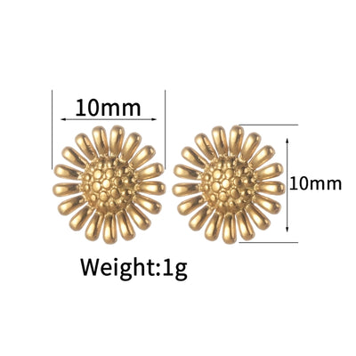 1 Piece IG Style Elegant Streetwear Flower 304 Stainless Steel 18K Gold Plated Ear Studs