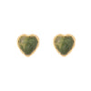 1 Pair Simple Style Commute Heart Shape Inlay 304 Stainless Steel Gem 18K Gold Plated Ear Studs