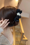 South Korea Dongdaemun elegant Chanel style flower clip female hairpin high-end headdress back head updo large hair grip